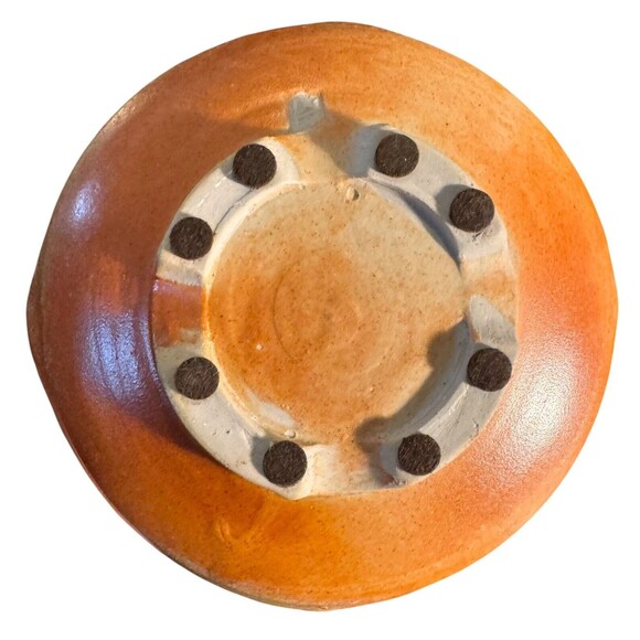 Art Pottery Jar with Lid Hand Made Signed by Ruth Conway wood fired Pottery 6” - Picture 6 of 16